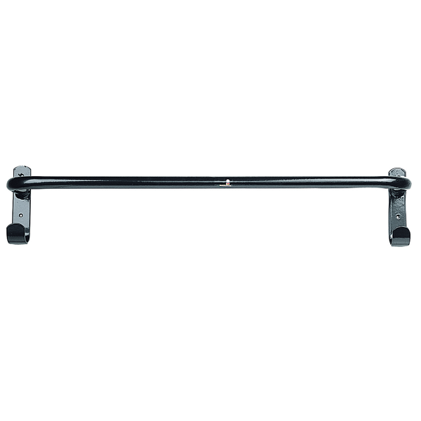 Afbeelding Waldhausen Dekenrail Met Halsterhaken - Stalbenodigdheden - 90x20x18 cm Zwart door Petsplace.nl