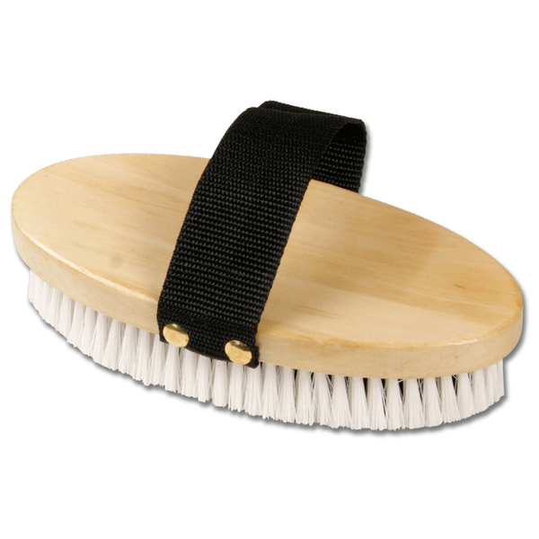 Afbeelding Waldhausen Borstel Medium - Paardenverzorging - 19.5x2.5 cm Naturel Zwart Wit door Petsplace.nl