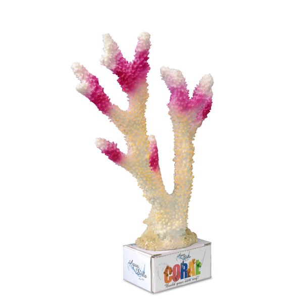 Europet Bernina Decor Koraal Xl - Aquarium - Ornament - 26x18.5x7.5 cm Wit Roze