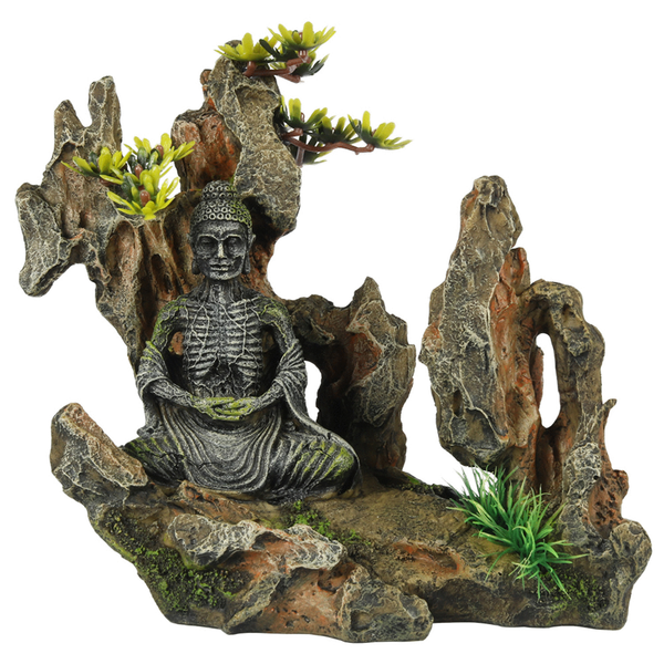 Aqua Della Buddha Op Berg - Aquarium - Ornament - 20.2x11.3x18 cm