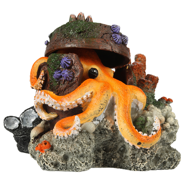 Aqua Della Verdwaalde Octopus - Aquarium - Ornament - 15.5x12.5x11 cm