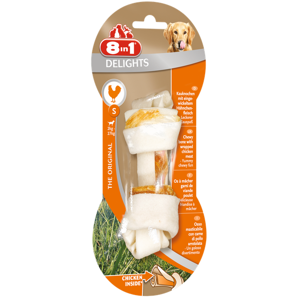 Afbeelding 8in1 Delights Kauwknook Kip - Hondensnacks - Small door Petsplace.nl