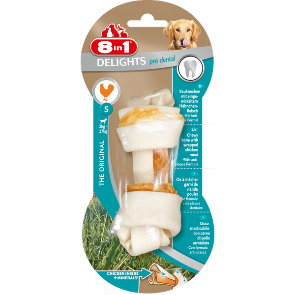 Afbeelding 8in1 Delights Pro Dental Kip - Hondensnacks - Small door Petsplace.nl