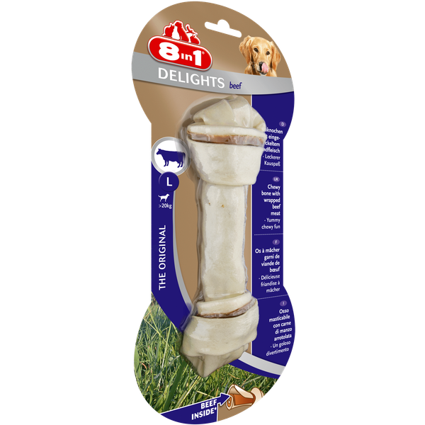 Afbeelding 8in1 Delights Kauwknook Rundvlees - Hondensnacks - Large door Petsplace.nl