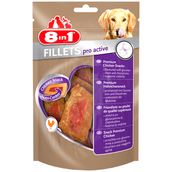 Afbeelding 8in1 Fillets Pro Small - Hondensnacks - 80 g Active door Petsplace.nl