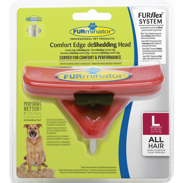 Afbeelding FURminator FURflex DeSchedding Tool Hond - Opzetstuk los - 23 t/m 40 kg door Petsplace.nl