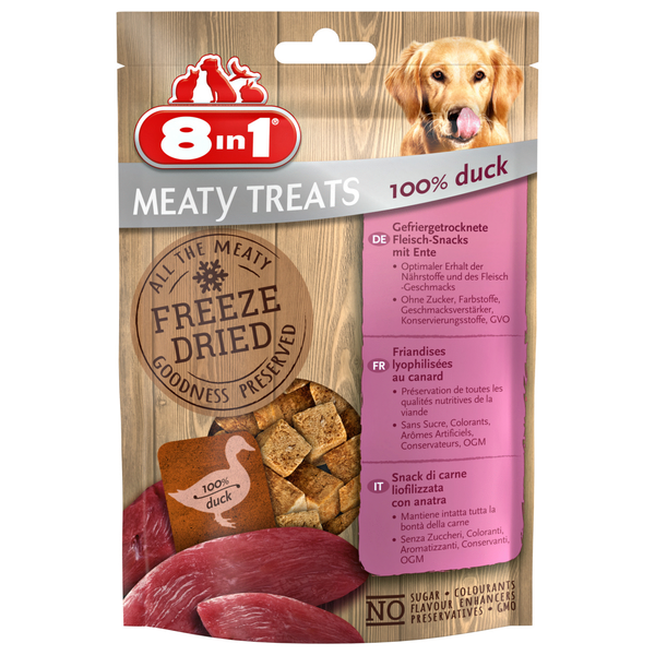 Afbeelding 8in1 Freeze Dried 50 g - Hondensnacks - Eend door Petsplace.nl