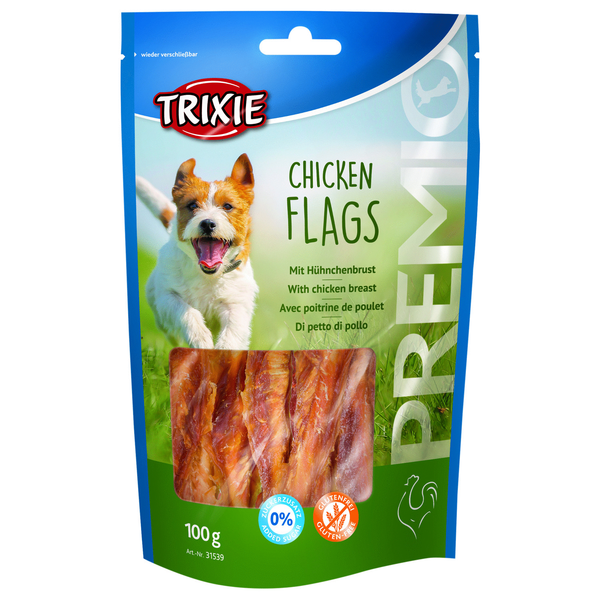 Afbeelding Trixie Premio Chicken Flags Doos - Hondensnacks - Kip 1 stuk door Petsplace.nl