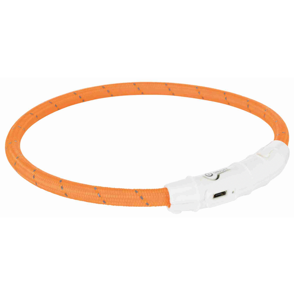 Afbeelding Trixie - Lichtgevende Halsband met USB - Oranje door Petsplace.nl