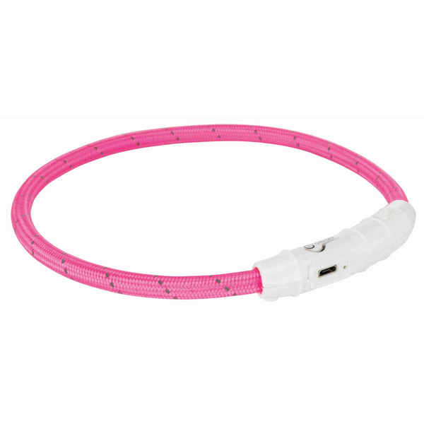 Afbeelding Trixie - Lichtgevende Halsband met USB - Roze door Petsplace.nl