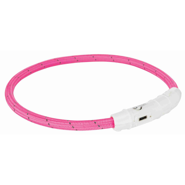 Trixie - Lichtgevende Halsband met USB - Roze