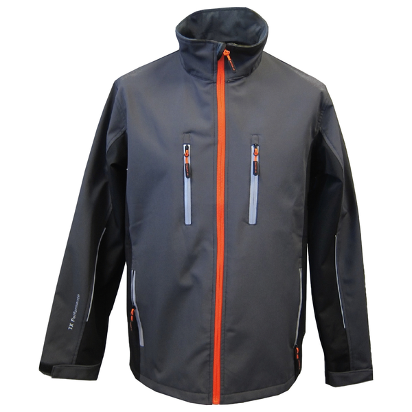 Afbeelding Terra Trend Job Softshell Jas Donkergrijs&Zwart - Werkkleding - M door Petsplace.nl