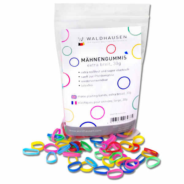 Afbeelding Waldhausen Elastiekjes Zak - Paardenverzorging - ø15x3 mm 30 g Multi-Color door Petsplace.nl