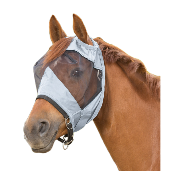 Afbeelding Waldhausen Vliegenmasker Zonder Oren Zilvergrijs - Anti insect - Cob door Petsplace.nl