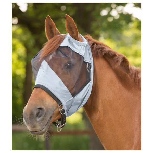 Afbeelding Waldhausen Vliegenmasker Zonder Oren Zilvergrijs - Anti insect - Full door Petsplace.nl