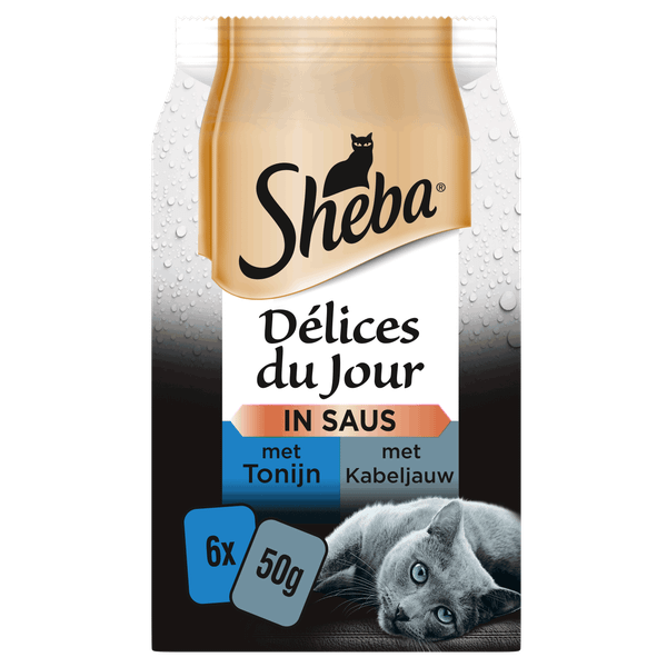 Afbeelding Sheba Délices du Jour Vis Selectie in Saus 50 gr per 6 door Petsplace.nl