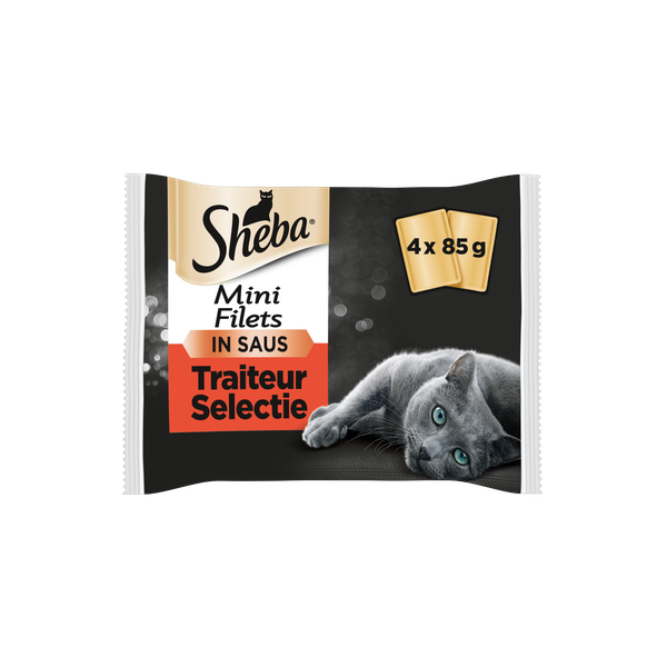 Sheba Mini Filets in Saus Traiteur Selectie Pouch 85 gr Per 4