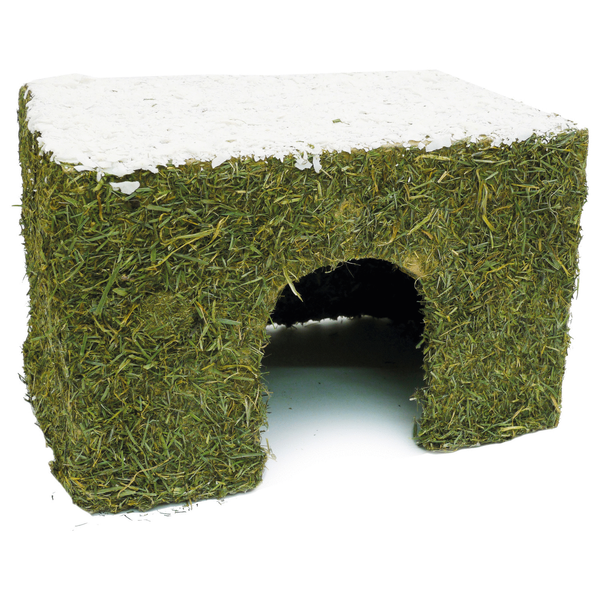 Afbeelding Rosewood Winterhuis Met Sneeuw Medium - Kooi Accessoire - 27x20x18 cm Groen door Petsplace.nl