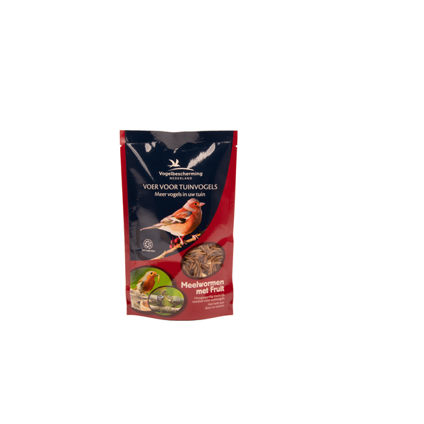 Afbeelding Vogelbescherming Meelwormen & Fruit - 100 gram door Petsplace.nl