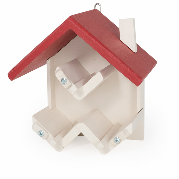 Afbeelding Wildbird Pindakaaspothouder Catallon - Voerbak - 23x16x24.2 cm Wit Rood door Petsplace.nl