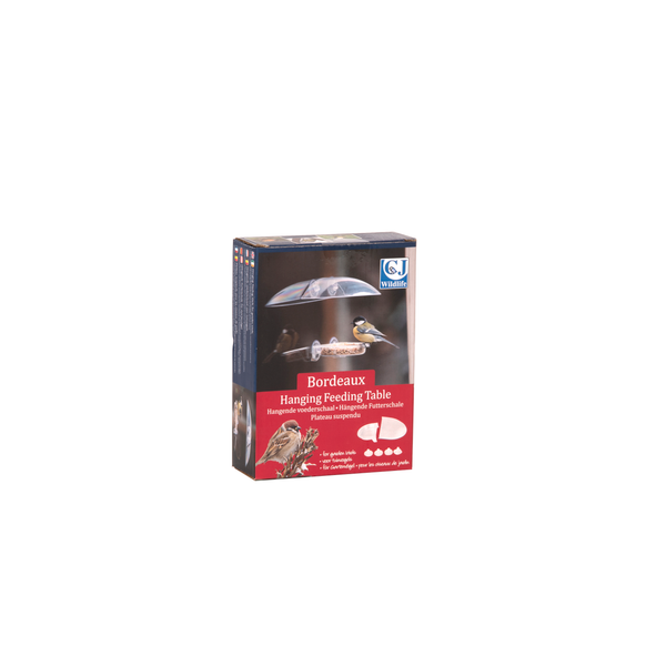 Afbeelding Wildbird Raamvoederschaal Bordeaux - Voerbak - 18x4x14 cm door Petsplace.nl
