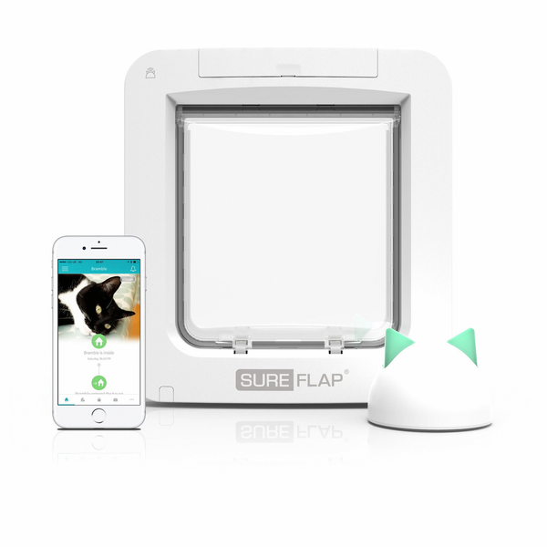 Afbeelding Sureflap Microchip Huisdierluik Connect Bundel - Kattenluik - Wit door Petsplace.nl