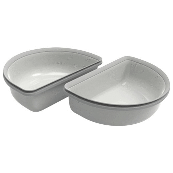 Surefeed Set A 2 Halve Bakjes Voor Microchip Voerbak Connect 10.5x19.5x3.8 cm - Kattenvoerbak - Grijs