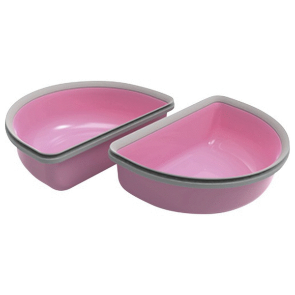 Surefeed Set A 2 Halve Bakjes Voor Microchip Voerbak Connect 10.5x19.5x3.8 cm - Kattenvoerbak - Roze