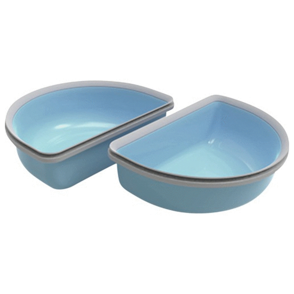 Surefeed Set A 2 Halve Bakjes Voor Microchip Voerbak Connect 10.5x19.5x3.8 cm - Kattenvoerbak - Blauw