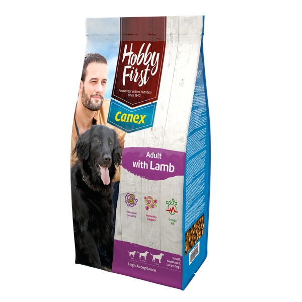Afbeelding HobbyFirst Canex Adult met Lam hondenvoer 3 kg door Petsplace.nl