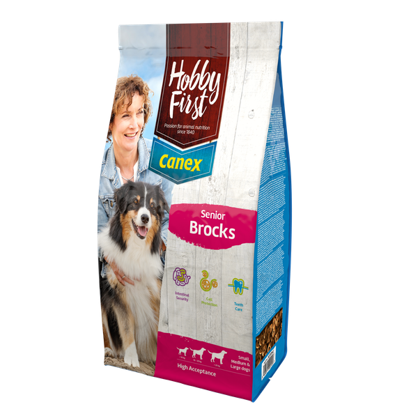 Afbeelding HobbyFirst Canex Senior Brocks hondenvoer 12 kg door Petsplace.nl