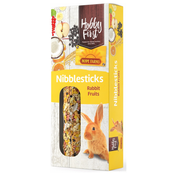 Afbeelding Hobbyfirst Hope Farms Nibblesticks Rabbit Fruits - Konijnensnack - 90 g door Petsplace.nl