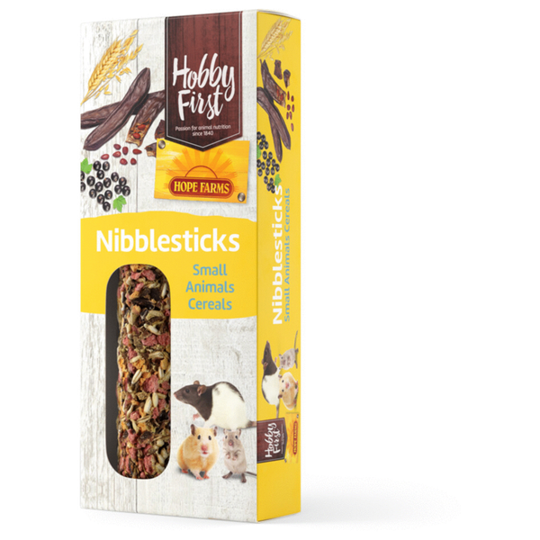 Afbeelding Hobbyfirst Hope Farms Nibblesticks Small Animals Cereals - Knaagdiersnack - 90 g door Petsplace.nl