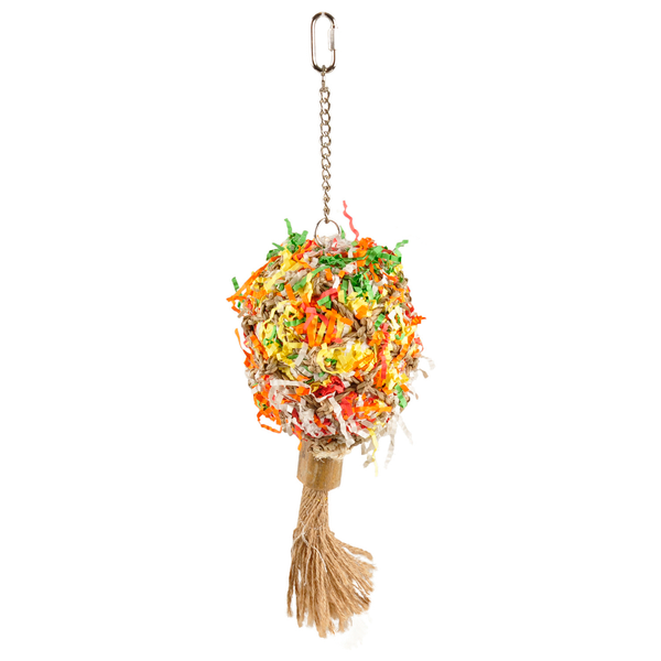 Afbeelding Flamingo Vogelspeelgoed Boeket Papier Klein - Vogelspeelgoed - 10x9x36 cm Multi-Color door Petsplace.nl