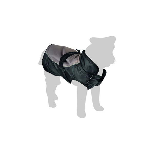 Afbeelding Flamingo Winterjas Zane Zwart&Grijs - Hondenkleding - 30 cm door Petsplace.nl