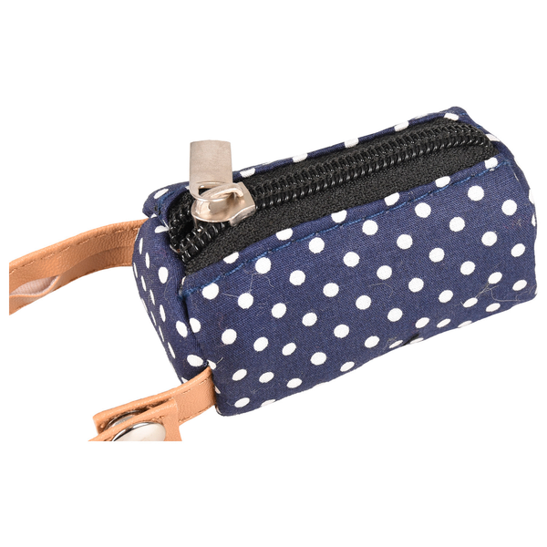Afbeelding Flamingo Poepzakjes Houder Dot - Hondenpoepzakjes - 12.5X4.5X4.5 cm Blauw Wit door Petsplace.nl