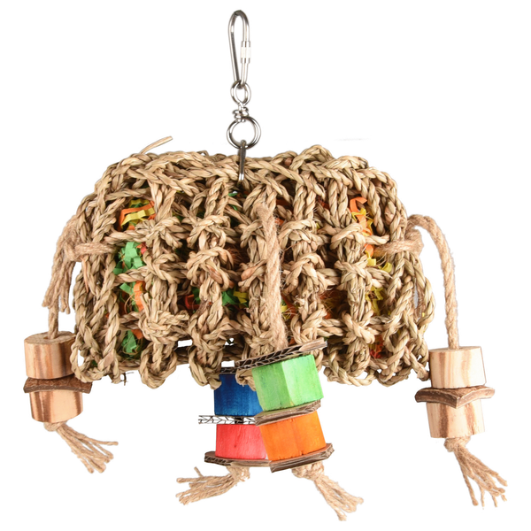 Afbeelding Flamingo Vogelspeelgoed Net Rechthoek - Vogelspeelgoed - 21x10x25 cm Multi-Color door Petsplace.nl