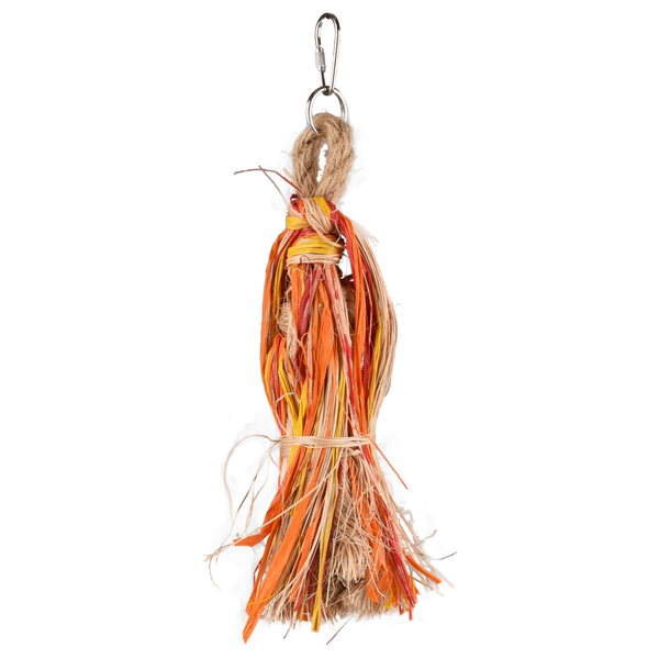 Afbeelding Flamingo Vogelspeelgoed Klok En Gekleurd Papier - Vogelspeelgoed - 30 cm Multi-Color door Petsplace.nl