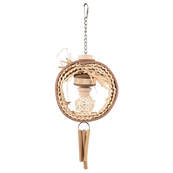 Afbeelding Flamingo Vogelspeelgoed Hippie Nature - Vogelspeelgoed - 40 cm Beige door Petsplace.nl
