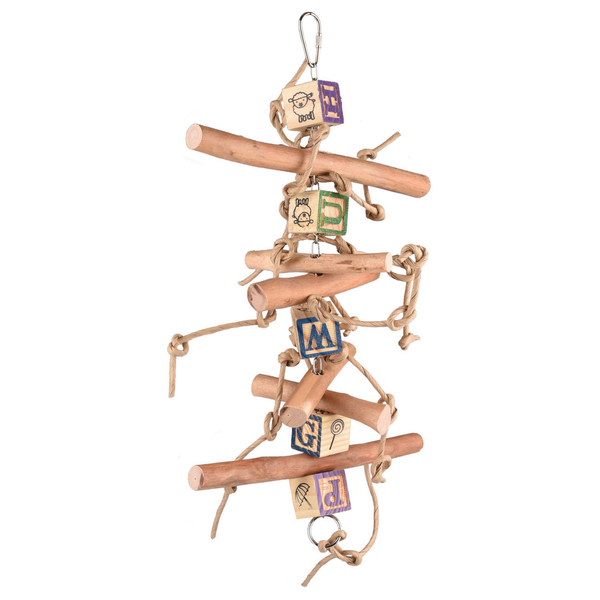 Afbeelding Flamingo Vogelspeelgoed Papier Strip - Vogelspeelgoed - 50 cm Bruin Multi-Color door Petsplace.nl