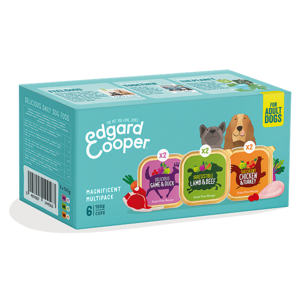 Multipack natvoer voor volwassen honden EdgardCooper 6 X 100 g