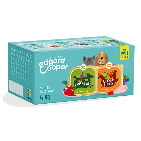 Afbeelding Multipack natvoer voor volwassen honden EdgardCooper 4 X 300 g door Petsplace.nl