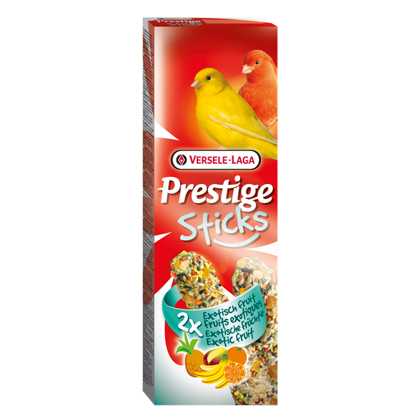 Afbeelding Versele-Laga Prestige Sticks Kanarie - Vogelsnack - Exotich Fruit door Petsplace.nl