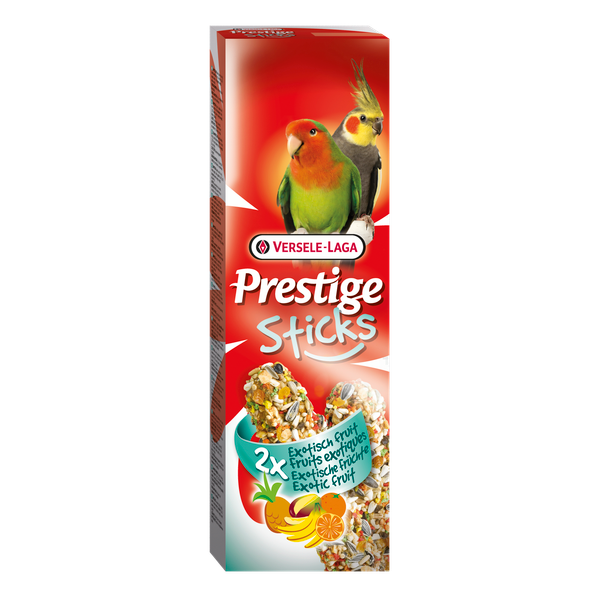 Afbeelding Versele-Laga Prestige Sticks Gropar Exotisch Fruit - Vogelsnack - 2x70 g door Petsplace.nl