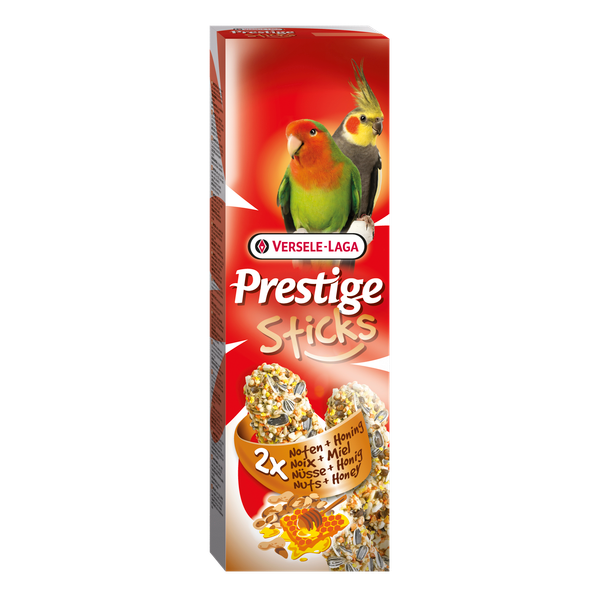 Afbeelding Versele-Laga Prestige Sticks Gropar Noten&Honing - Vogelsnack - 2x70 g door Petsplace.nl