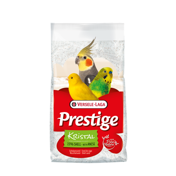 Afbeelding Versele-Laga Prestige Schelpenzand Zak - Vogelbodembedekking - 25 kg Kristal door Petsplace.nl