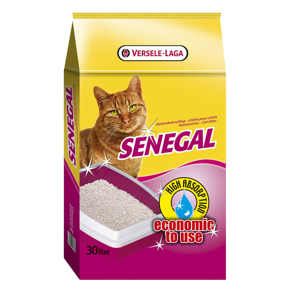 Afbeelding Versele-Laga Senegal Roomwitte Kleikorrels 30 l - Kattenbakvulling - 18 kg door Petsplace.nl
