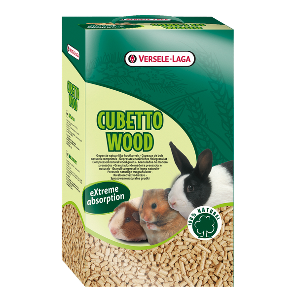 Afbeelding Versele-Laga Cubetto Wood Houtkorrels - Bodembedekking - 12 l 7 kg door Petsplace.nl