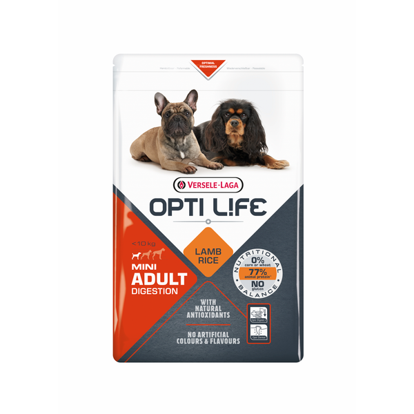 Afbeelding Opti Life Adult Digestion Mini hondenvoer 2,5 kg door Petsplace.nl
