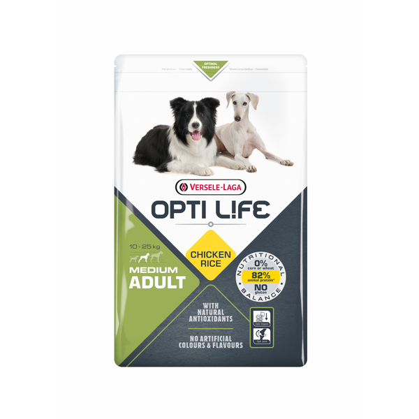 Afbeelding Opti Life Adult Medium hondenvoer 2,5 kg door Petsplace.nl